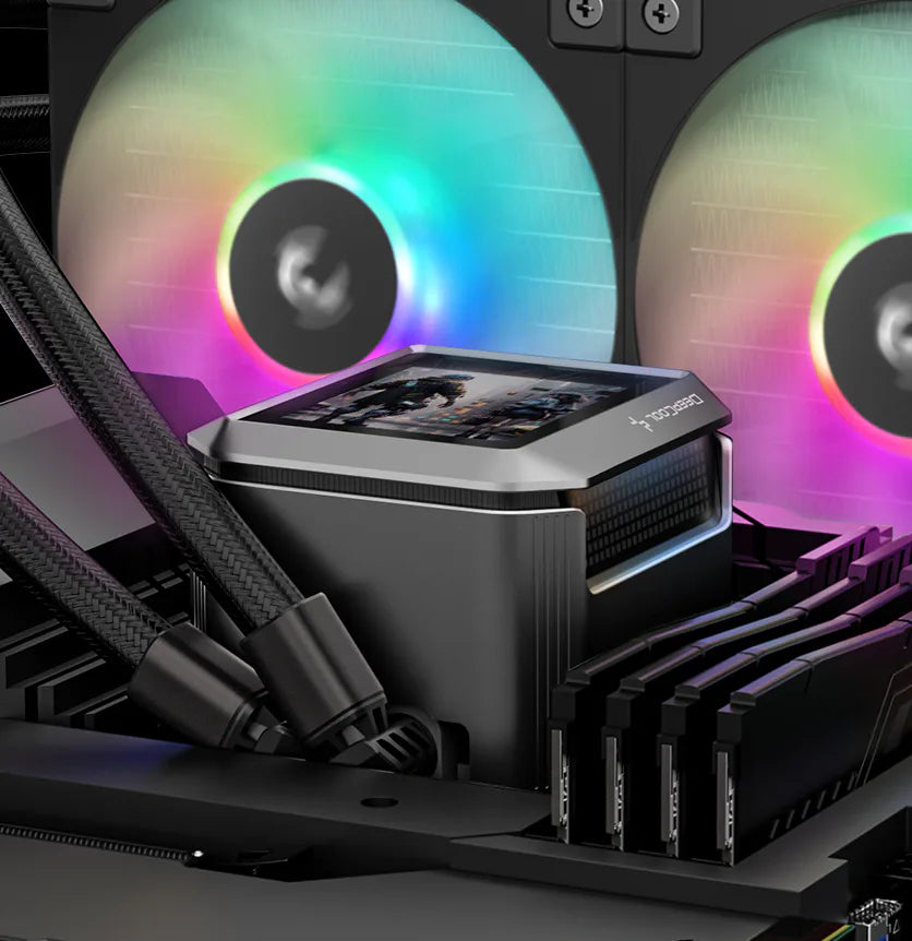 DeepCool Mystique 360 ARGB CPU Liquid Cooler - 2.8" LCD