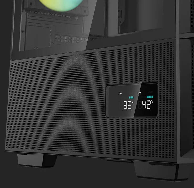 DeepCool CH360 Digital Black mATX Mid Tower Case - ARGB