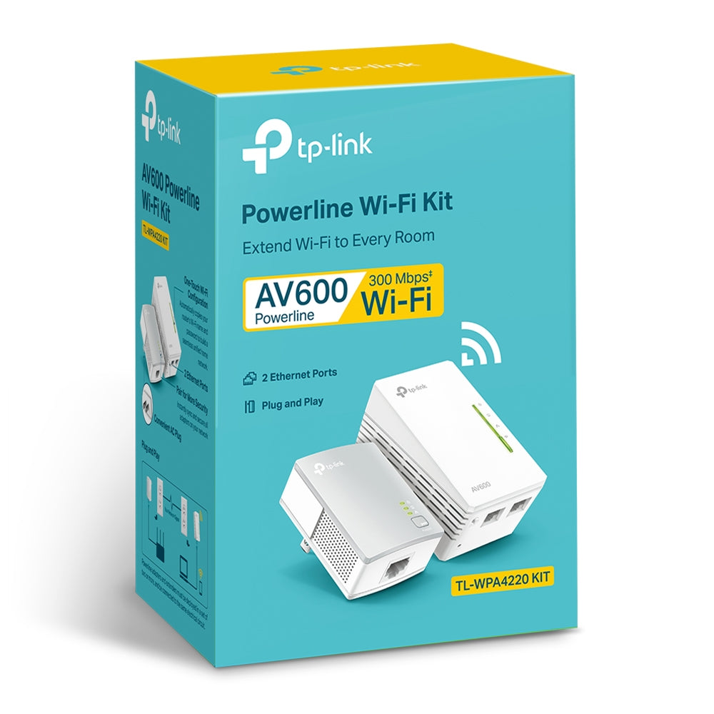 TP-Link TL-WPA4220 KIT AV600 Powerline Wi-Fi Booster 2 LAN