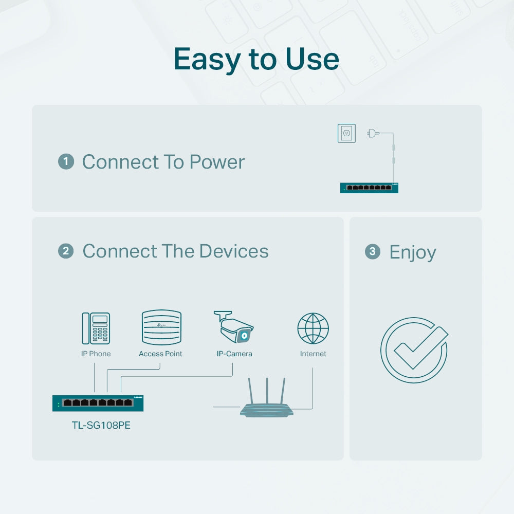 8-Port Gigabit Easy Smart Switch  with 4-Port PoE+ 7