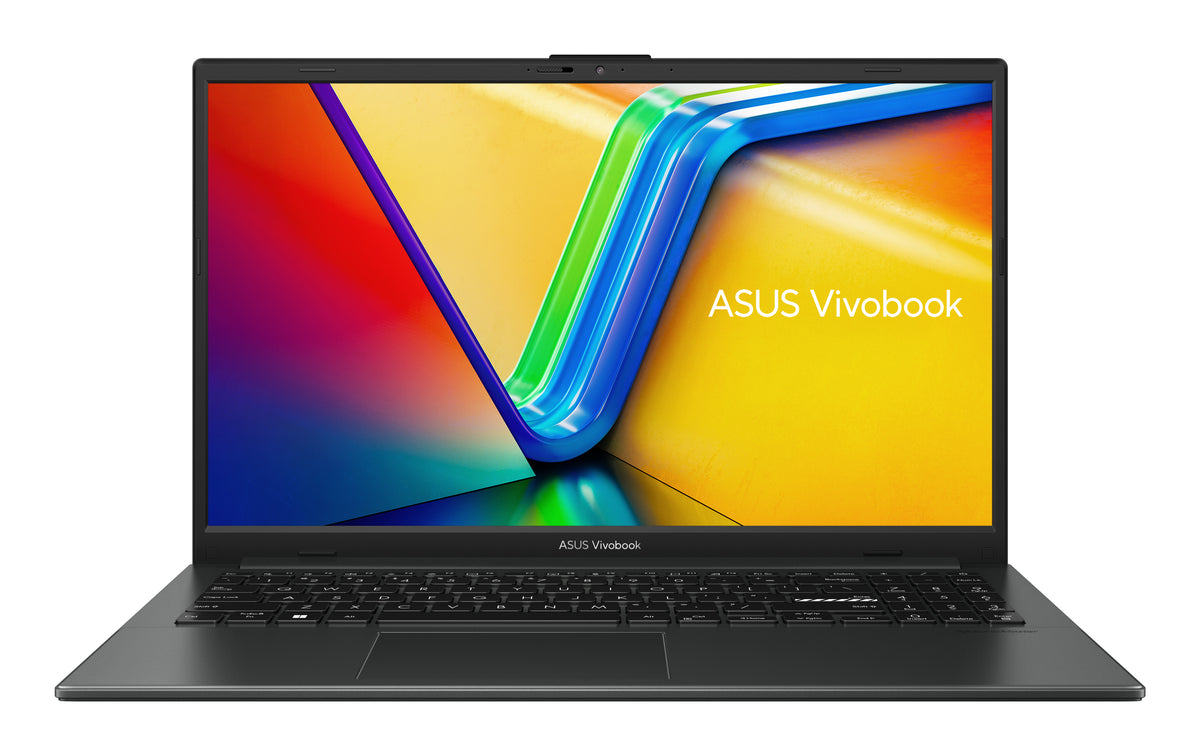ASUS Vivobook Go 15 E1504FA-BQ5732W Mixed Black - front view, lid open