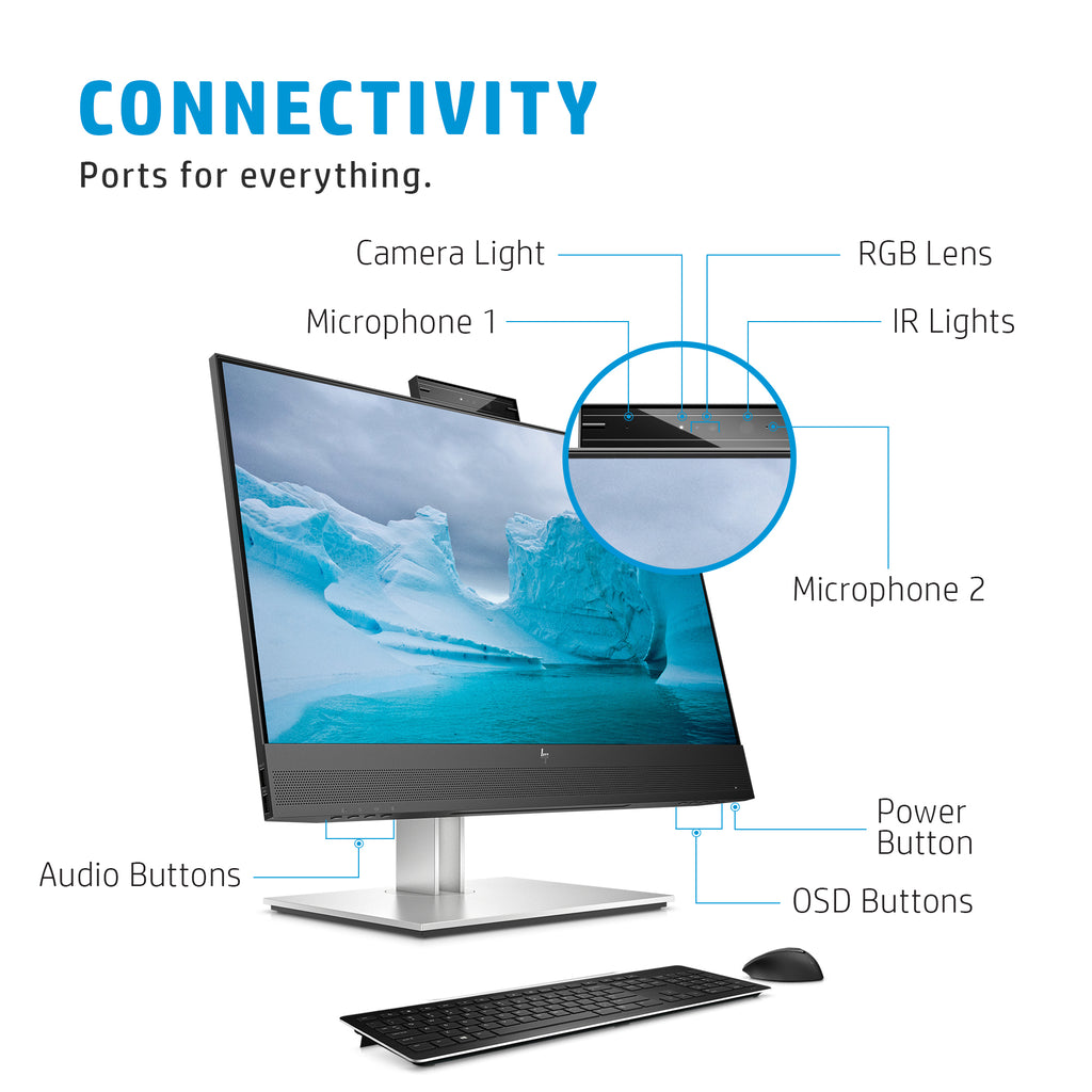 HP E24mv G4 FHD Conferencing Monitor 23.8" 1080p IPS