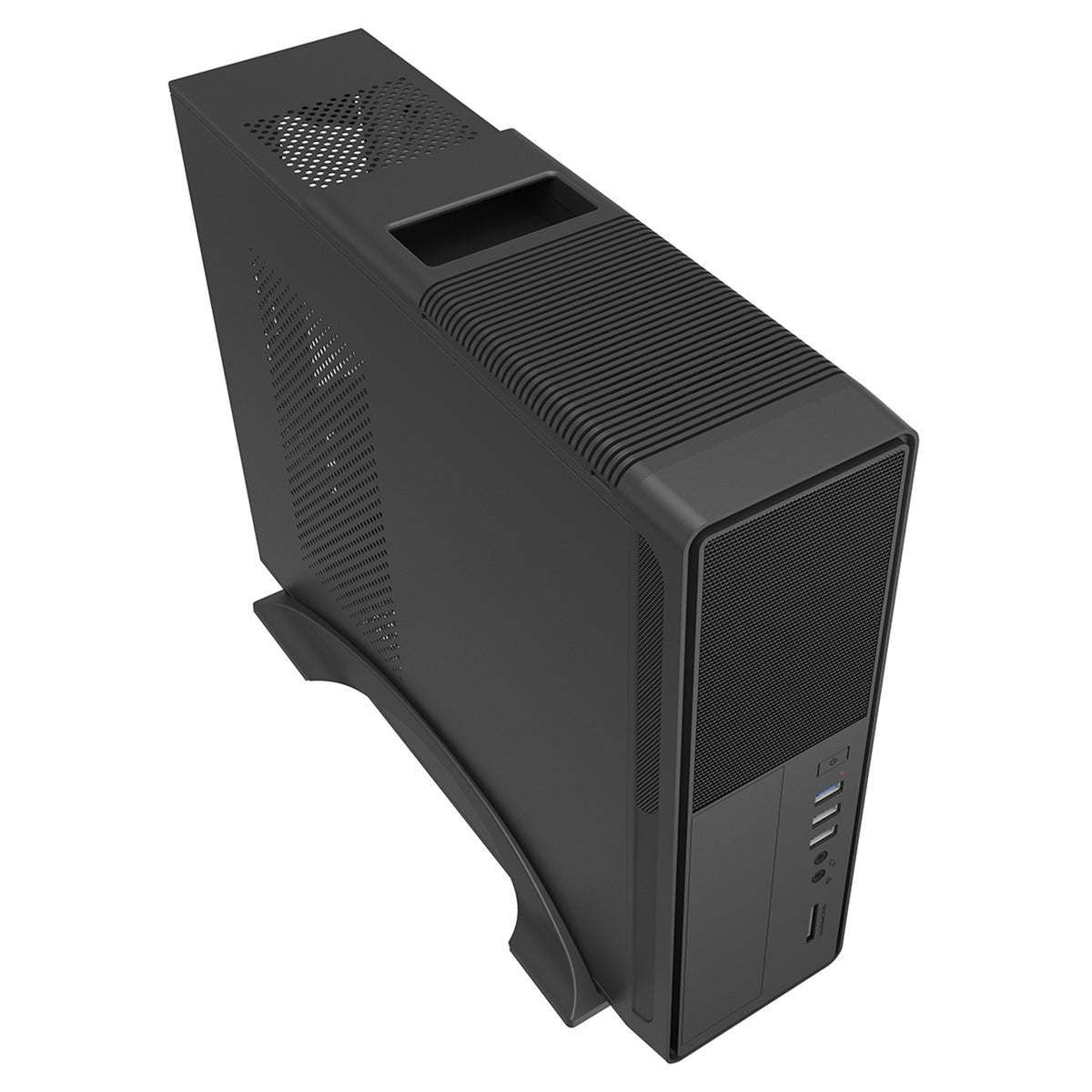 CiT S014B Slim Micro ATX PC Case with 300W PSU - Black – view 2
