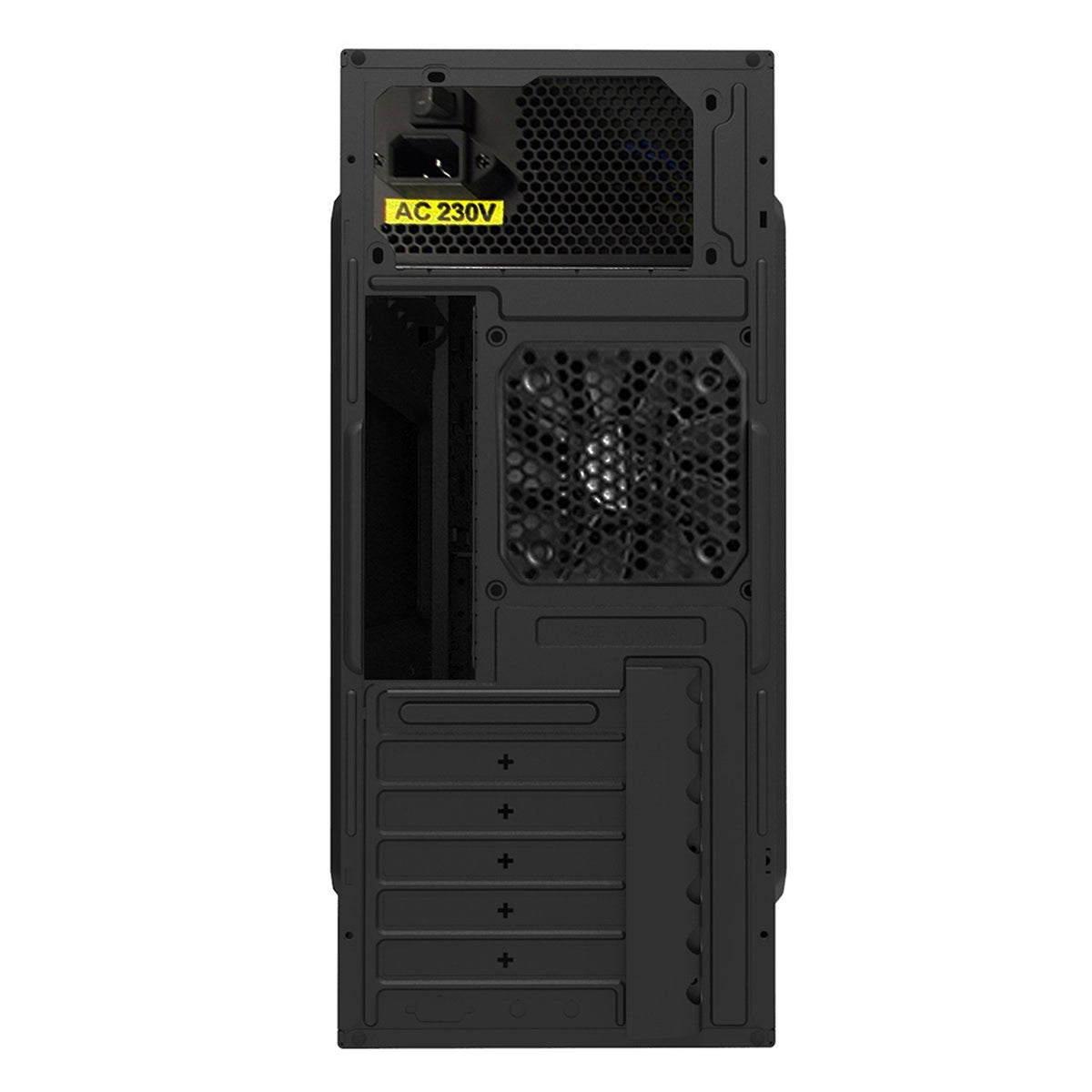 CiT Jet Stream Mid Tower Case Black Silver 500W PSU