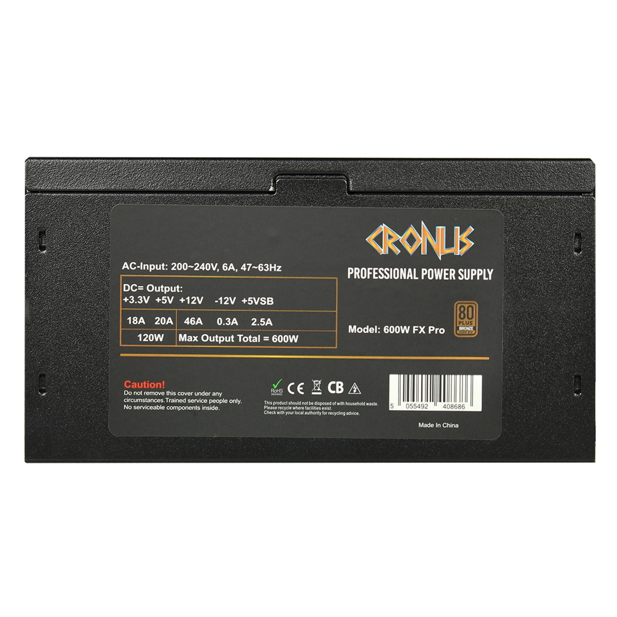 Cronus FX PRO 600W 80 PLUS Bronze Non-Modular PSU - CRONUS-600ATV – view 8