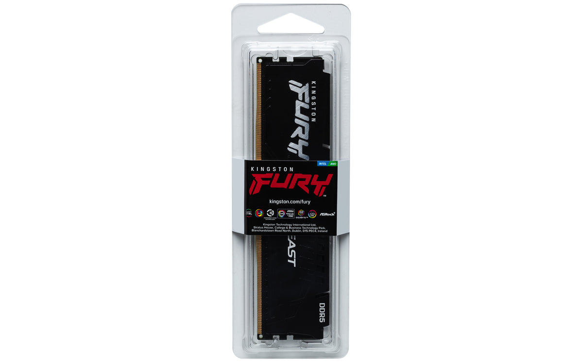 Kingston FURY Beast 16GB DDR5 5600MT/s CL40 Black XMP DIMM