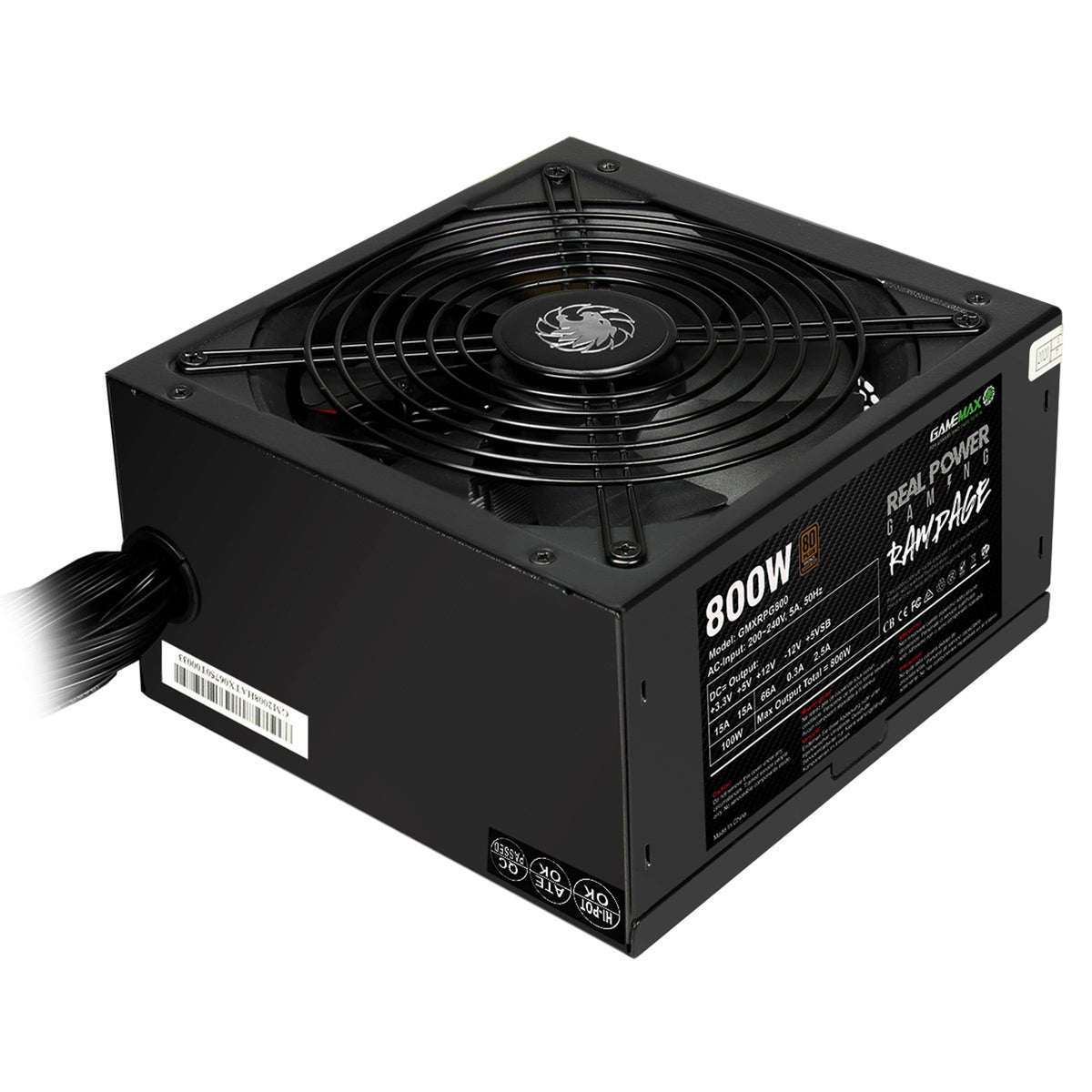 GAMEMAX RPG Rampage 800W 80+ Bronze Non-Modular PSU – view 3