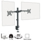piXL Desk-Mounted Fully-Adjustable Dual Monitor Arm for Screens Up To 27 inch with VESA Mount &amp;amp; Built-In Cable Management