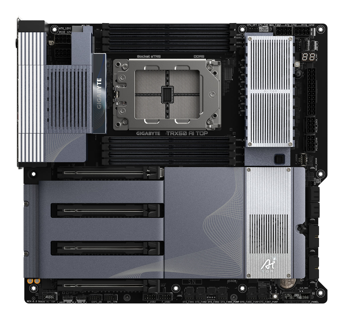Gigabyte TRX50 AI TOP-2B sTR5 E-ATX Motherboard Wi-Fi 7