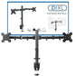piXL Dual Monitor Arm - up to 27 Inch VESA Desk Mount, Cable Management