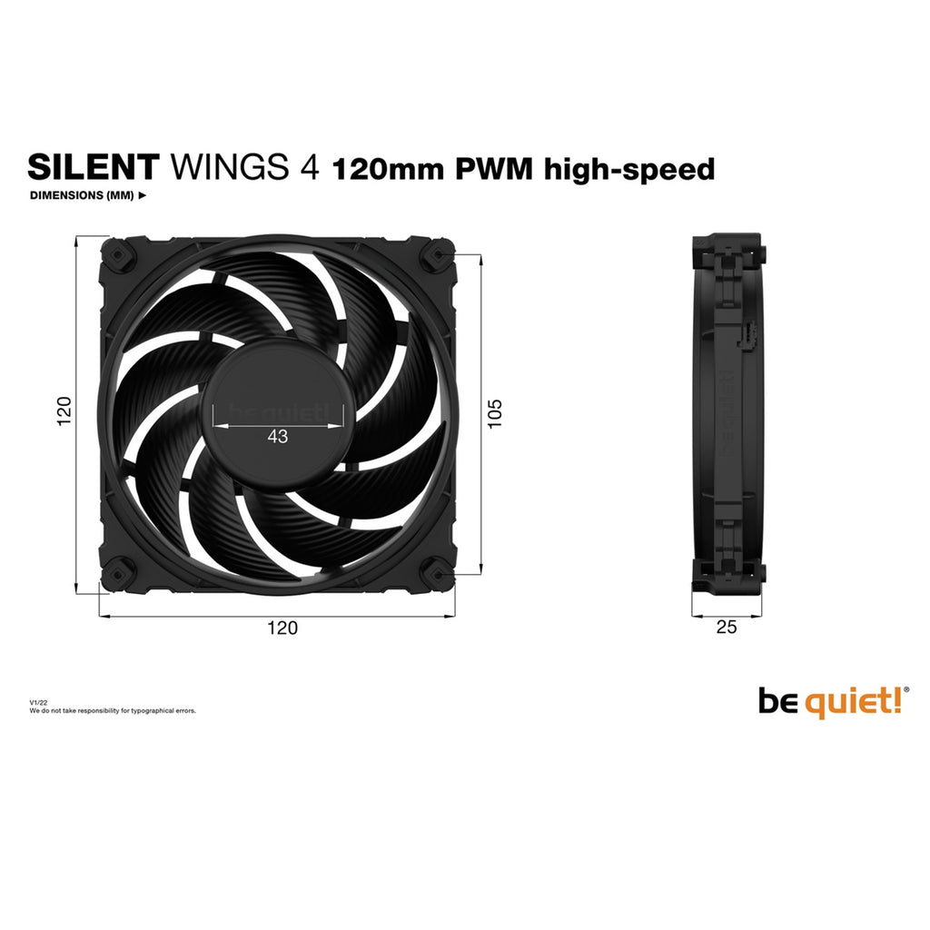 be quiet! Silent Wings 4 120mm PWM High Speed Fan BL094 – view 5