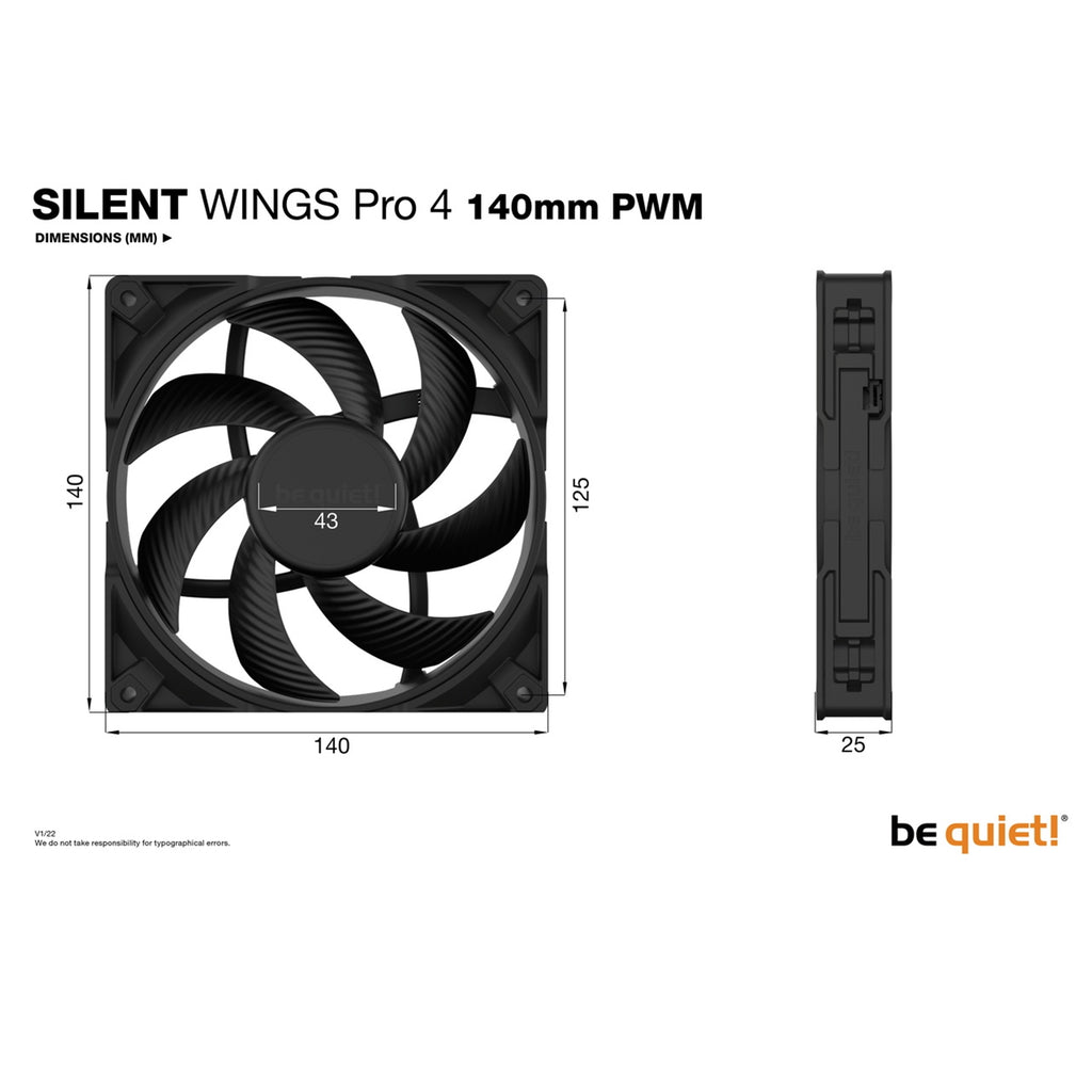 be quiet! Silent Wings Pro 4 140mm PWM Fan - BL099 2400RPM – view 6