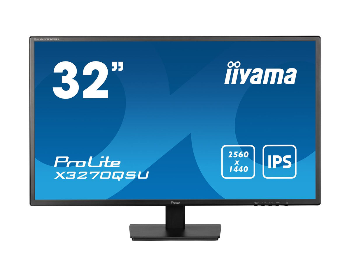 iiyama Prolite monitor X3270QSU-B1 32' IPS WQHD 2560x1440, Black, HDMI, Display Port, USB Hub