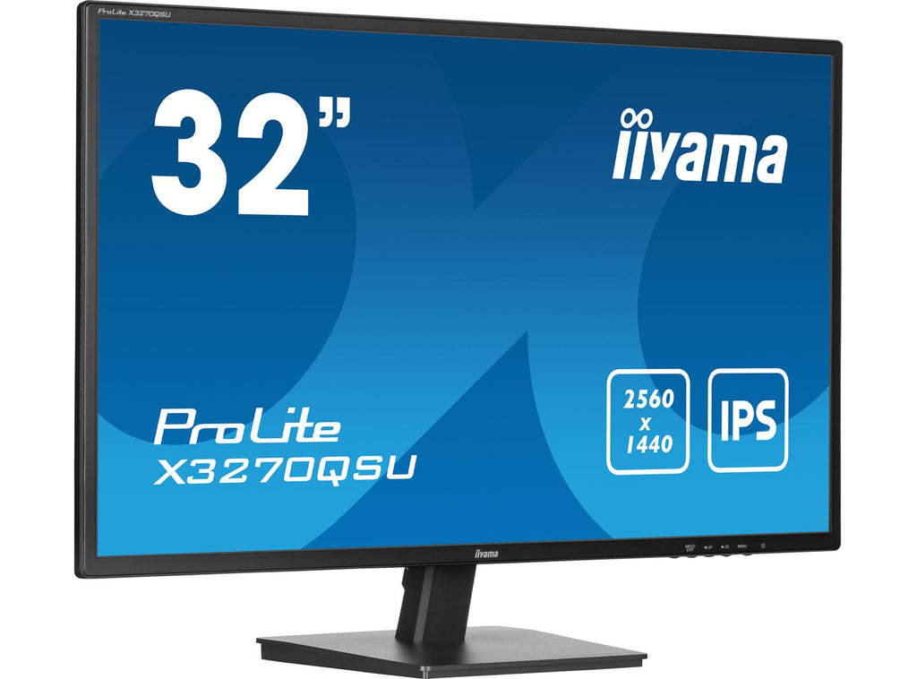 iiyama Prolite monitor X3270QSU-B1 32' IPS WQHD 2560x1440, Black, HDMI, Display Port, USB Hub