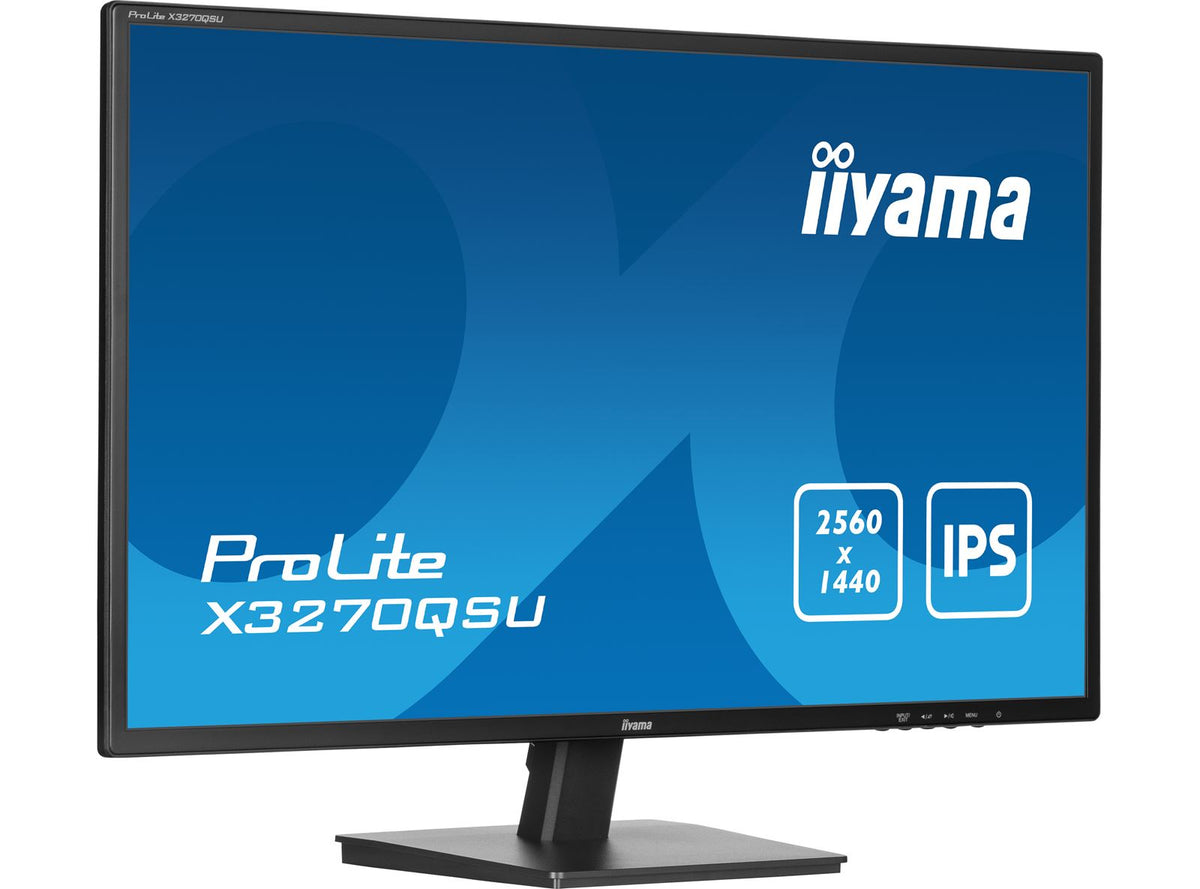 iiyama Prolite monitor X3270QSU-B1 32' IPS WQHD 2560x1440, Black, HDMI, Display Port, USB Hub