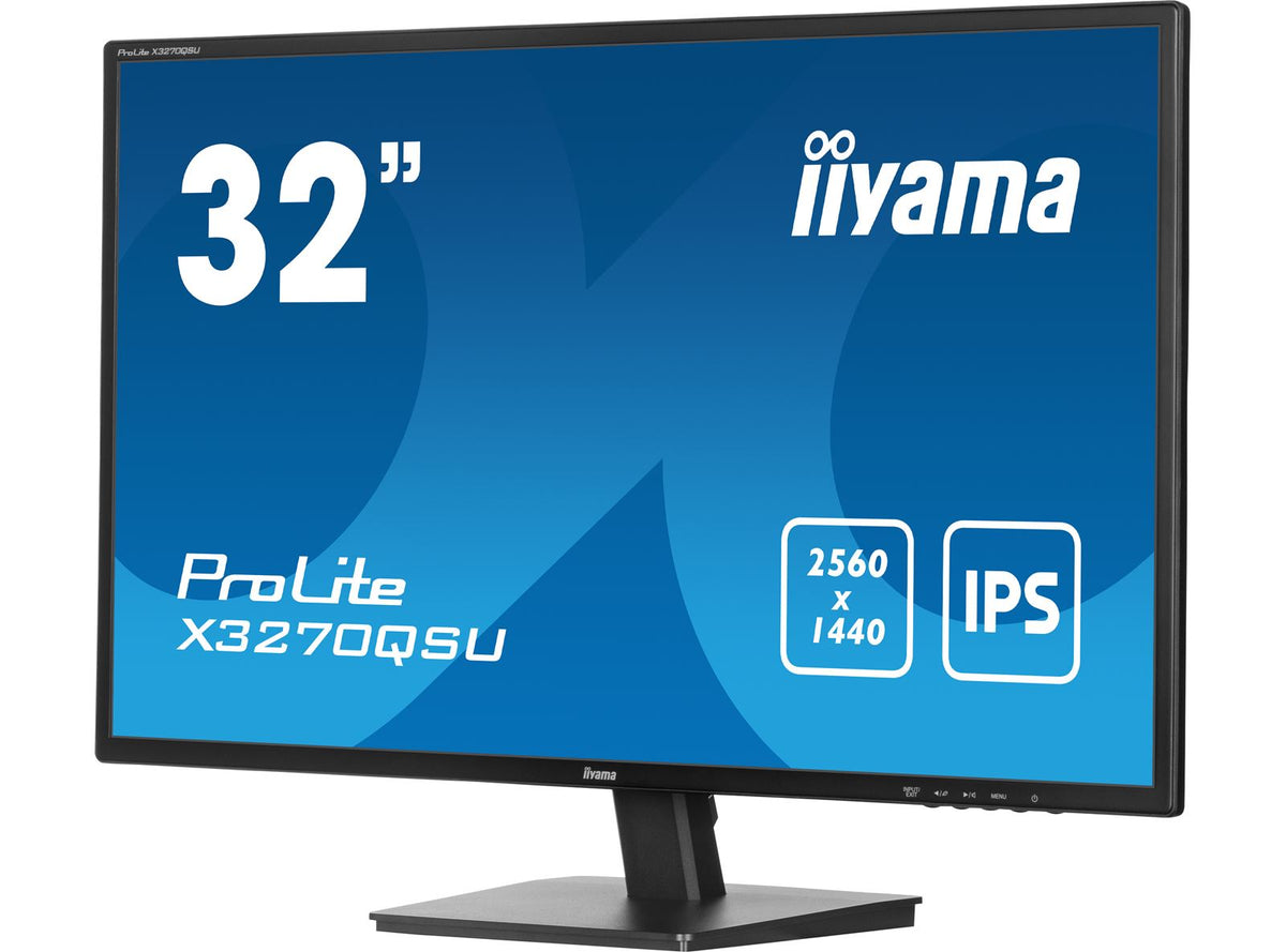 iiyama Prolite monitor X3270QSU-B1 32' IPS WQHD 2560x1440, Black, HDMI, Display Port, USB Hub