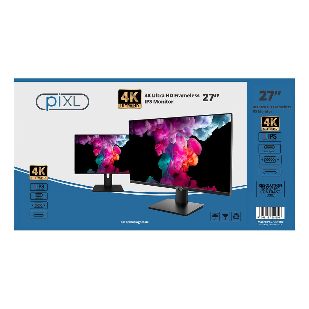 piXL PX27UDH4K 27" 4K IPS Monitor - 60Hz, USB-C, HDMI, DP – view 5