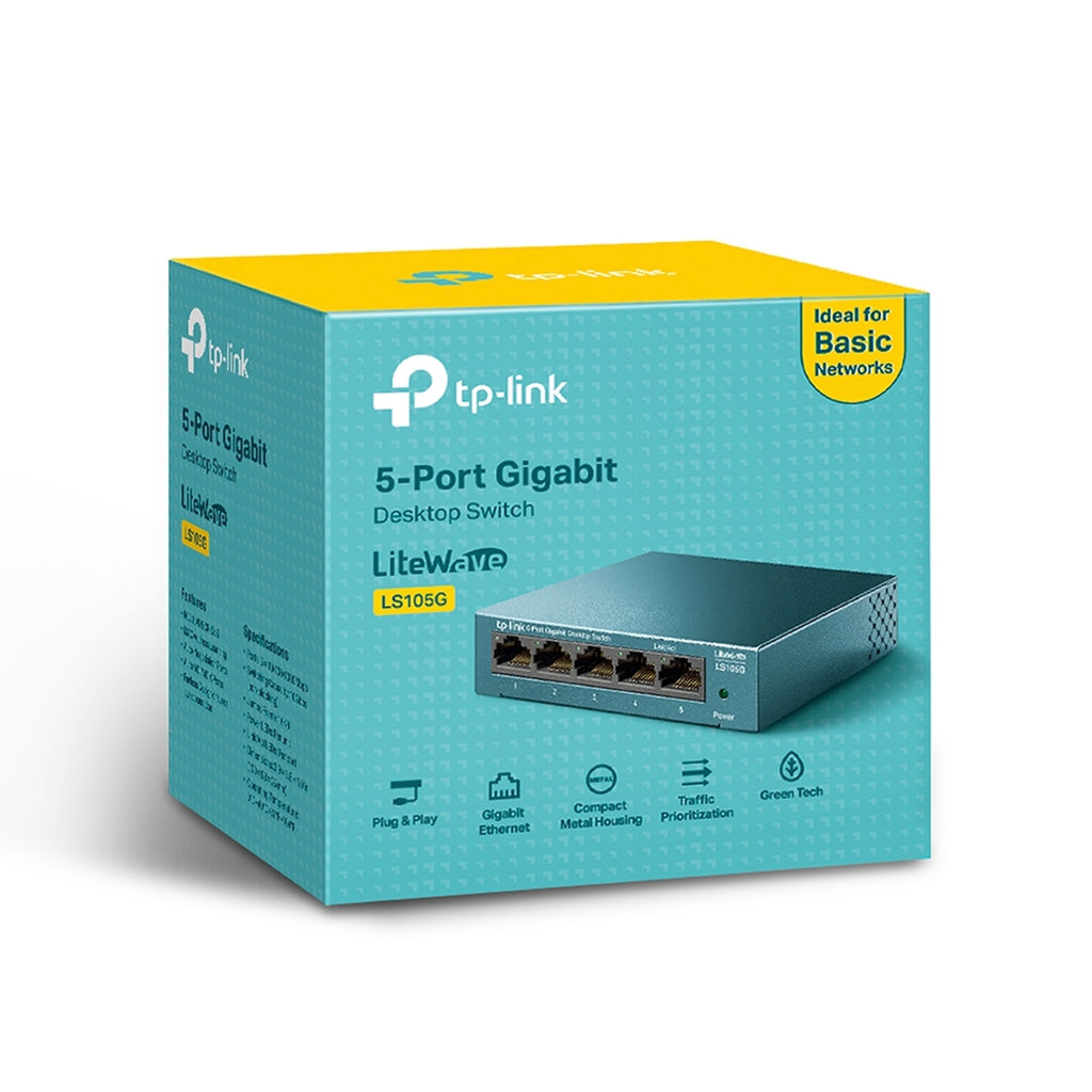 TP-Link LiteWave LS105G 5-Port Gigabit Desktop Switch – view 6