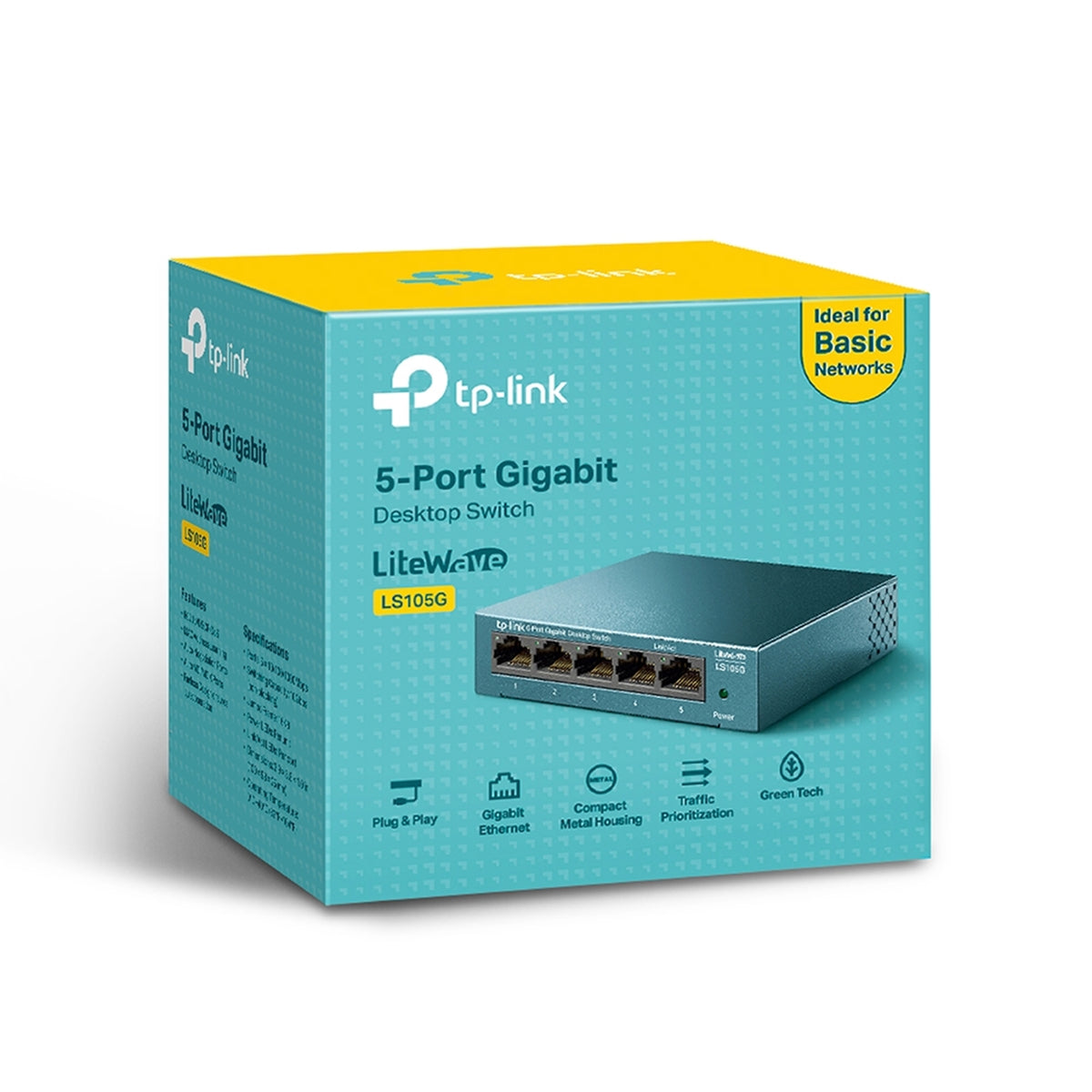 TP-Link LiteWave LS105G 5-Port Gigabit Desktop Switch – view 6