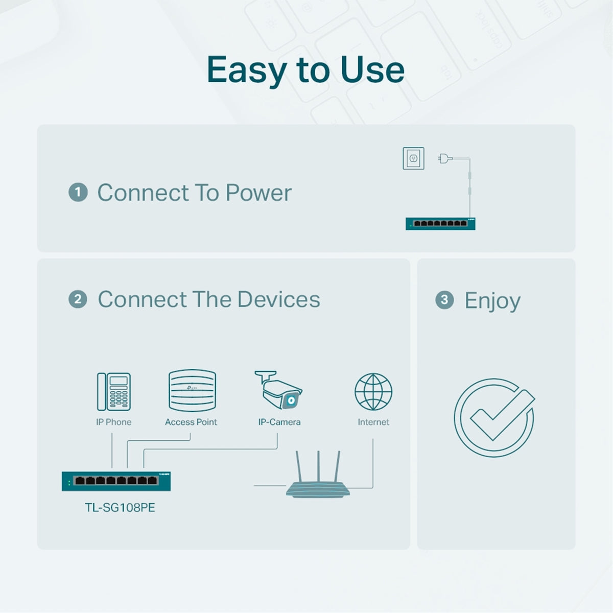 TP-Link TL-SG108PE 8-Port Gigabit PoE+ Easy Smart Switch 64W – view 7