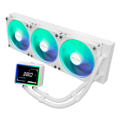 Challenger White 360 Digital, 360mm Radiator, Liquid Cooling System