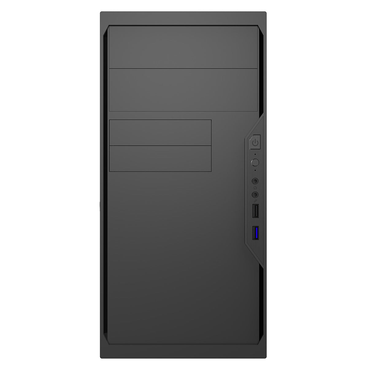 CiT Work Micro-ATX PC Case - USB 3.0, HD Audio, Black
