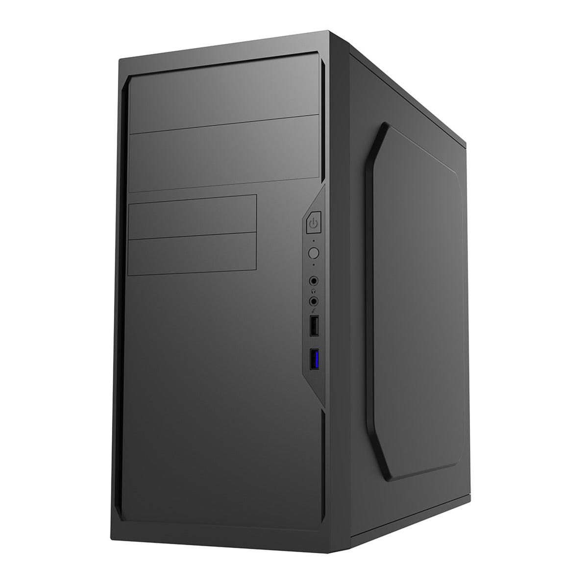 CiT Work Micro-ATX PC Case - USB 3.0, HD Audio, Black