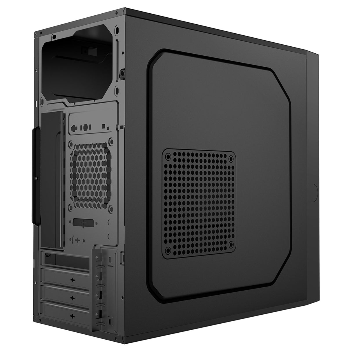 CiT Work Micro-ATX PC Case - USB 3.0, HD Audio, Black