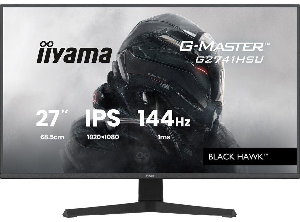 iiyama G-Master Black Hawk gaming monitor G2741HSU-B1 27' Black, IPS, Ultra Slim Bezel, Full HD, 144Hz, 1ms, FreeSync, HDMI, Display Port, USB Hub