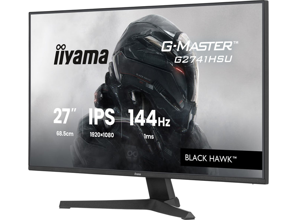 iiyama G-Master Black Hawk gaming monitor G2741HSU-B1 27' Black, IPS, Ultra Slim Bezel, Full HD, 144Hz, 1ms, FreeSync, HDMI, Display Port, USB Hub