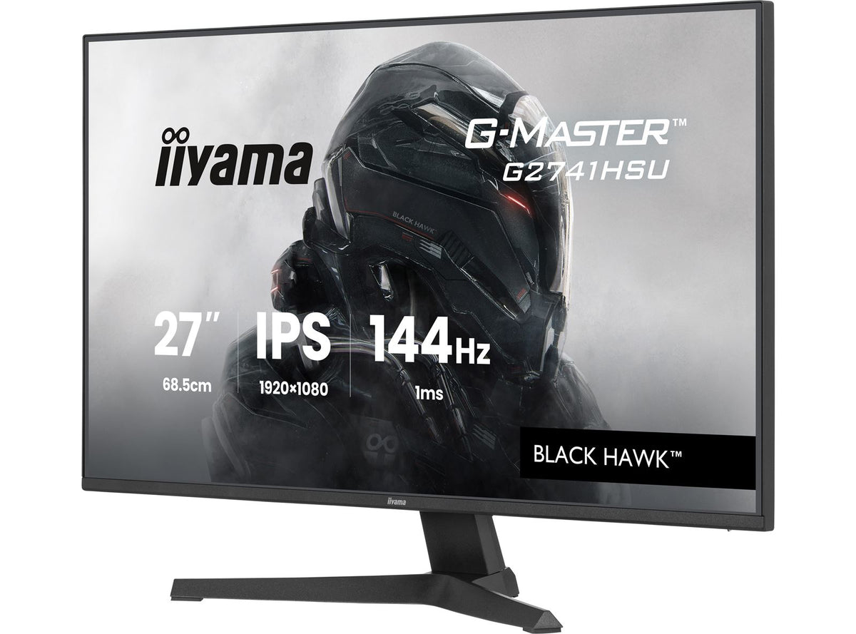 iiyama G-Master Black Hawk gaming monitor G2741HSU-B1 27' Black, IPS, Ultra Slim Bezel, Full HD, 144Hz, 1ms, FreeSync, HDMI, Display Port, USB Hub