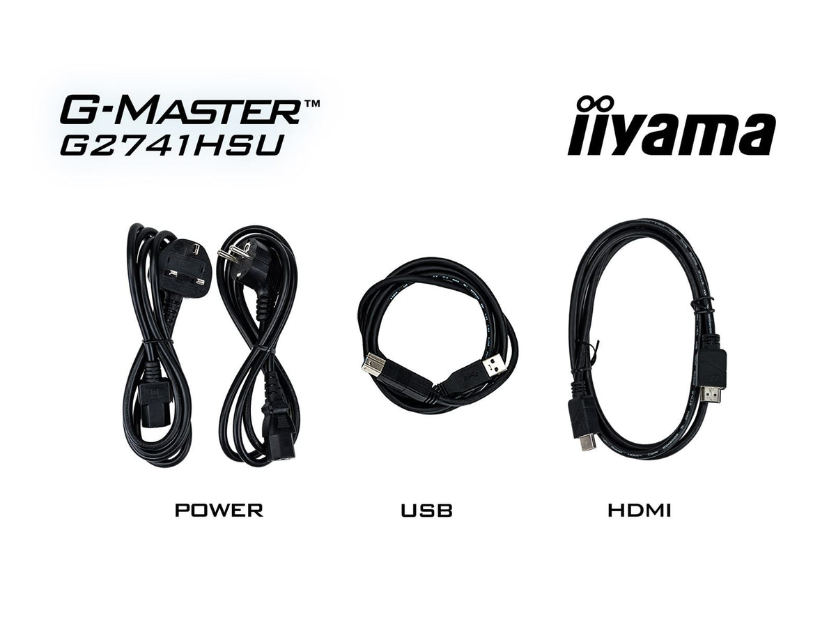 iiyama G-Master Black Hawk gaming monitor G2741HSU-B1 27' Black, IPS, Ultra Slim Bezel, Full HD, 144Hz, 1ms, FreeSync, HDMI, Display Port, USB Hub