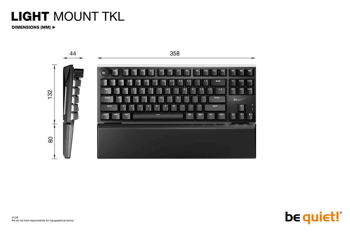be quiet! Light Mount TKL Silent Linear Mechanical Keyboard