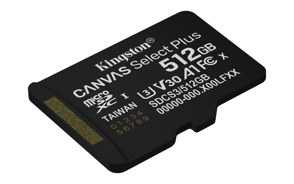 Kingston Canvas Select Plus 512GB microSD Gen3 V30 U3