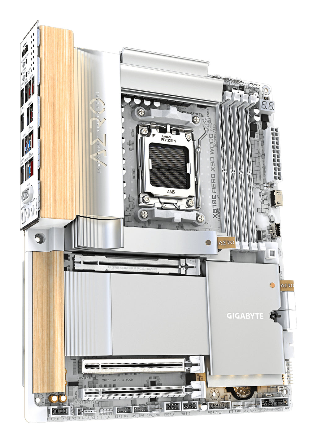 Gigabyte X870E AERO X3D WOOD AM5 DDR5 Wi-Fi 7 ATX Motherboard