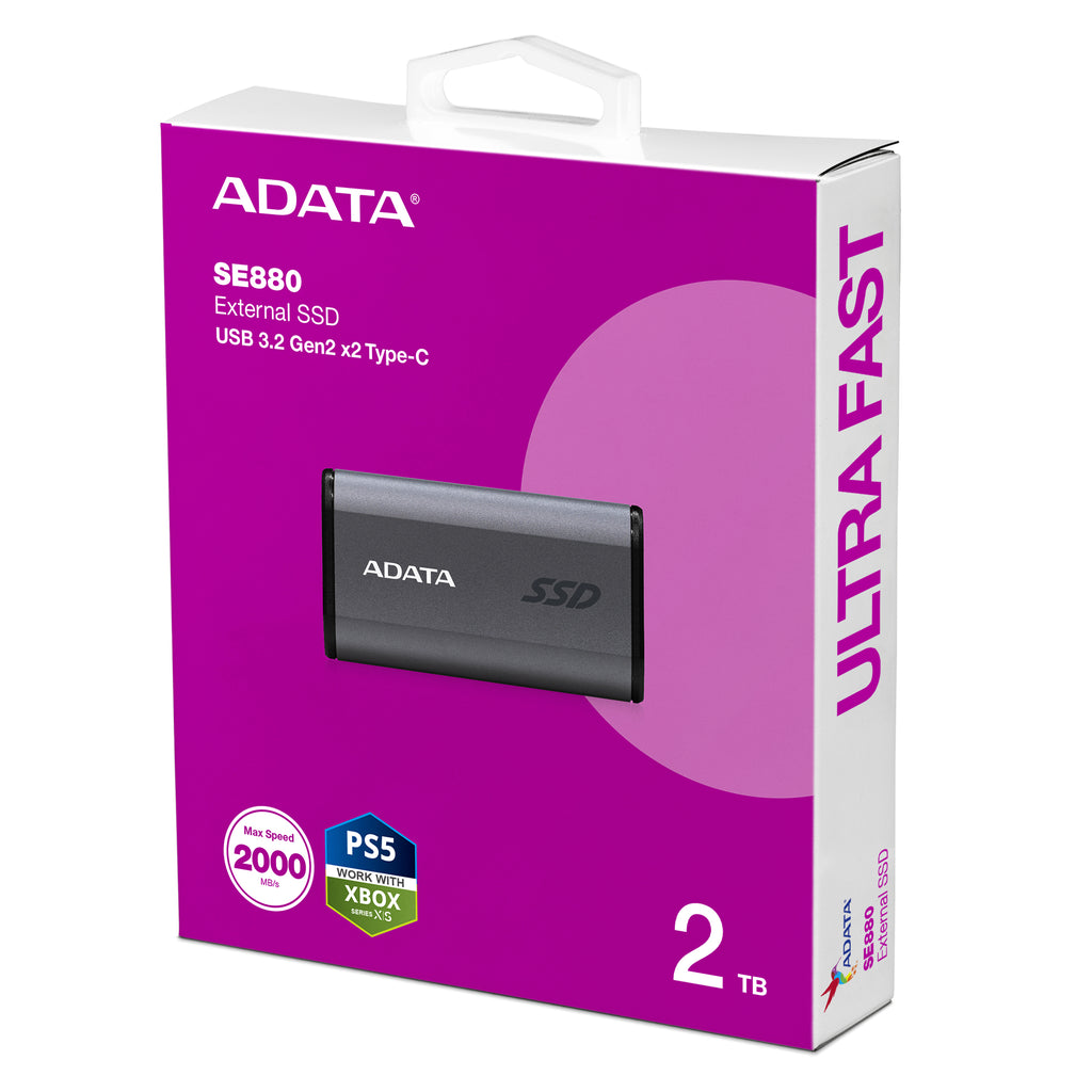 ADATA SE880 2TB Portable External SSD USB 3.2 Gen2x2