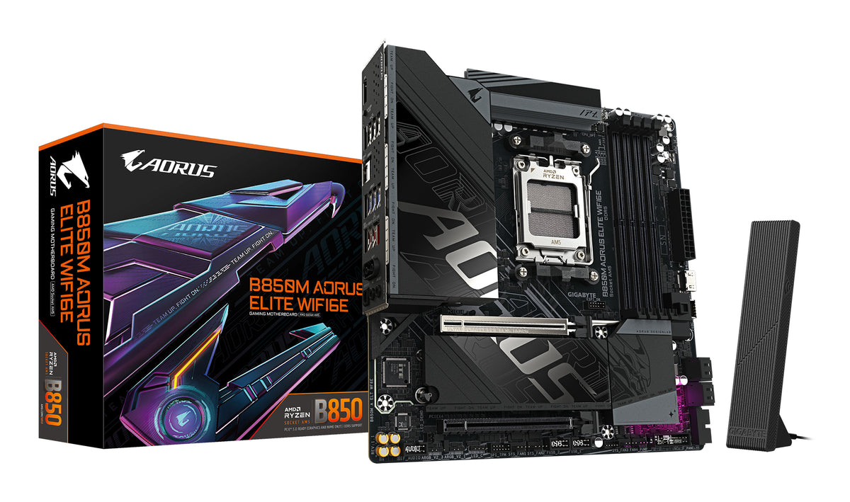 Gigabyte B850M AORUS Elite WiFi 6E AM5 Micro-ATX Motherboard