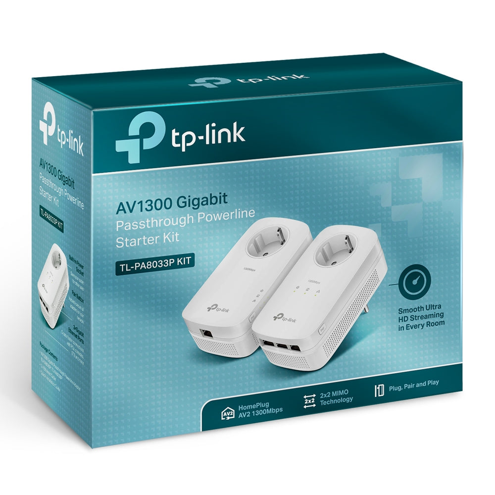 TP-Link TL-PA8033P KIT AV1300 Gigabit Powerline Adapter