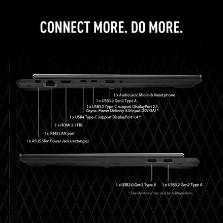 TUF Gaming A16 Gaming Laptop, 16” WUXGA 144Hz Display, AMD Ryzen 7 260 Processor, NVIDIA GeForce RTX 5060, 16GB RAM, 512GB SSD, Windows 11 Home, FA608UMI-NB73