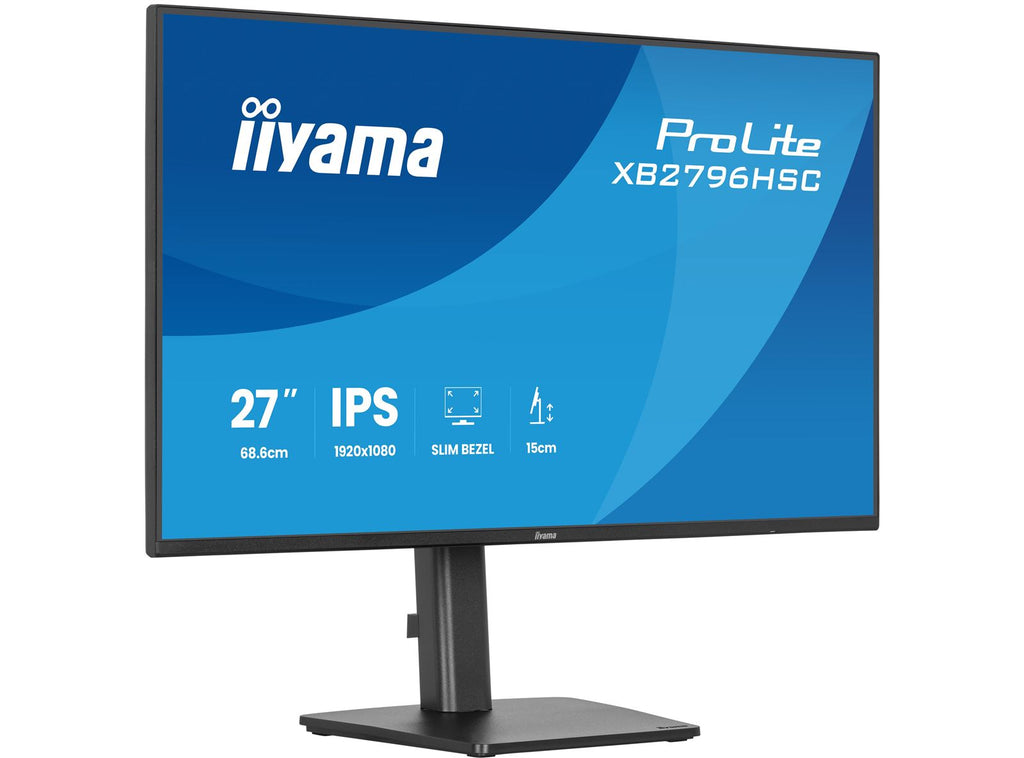 iiyama ProLite Monitor XB2796HSC-B1 27', Black, Height Adjustable, IPS Panel, USB-C connection, 144hz, Blue Light Reducer, Flicker Free