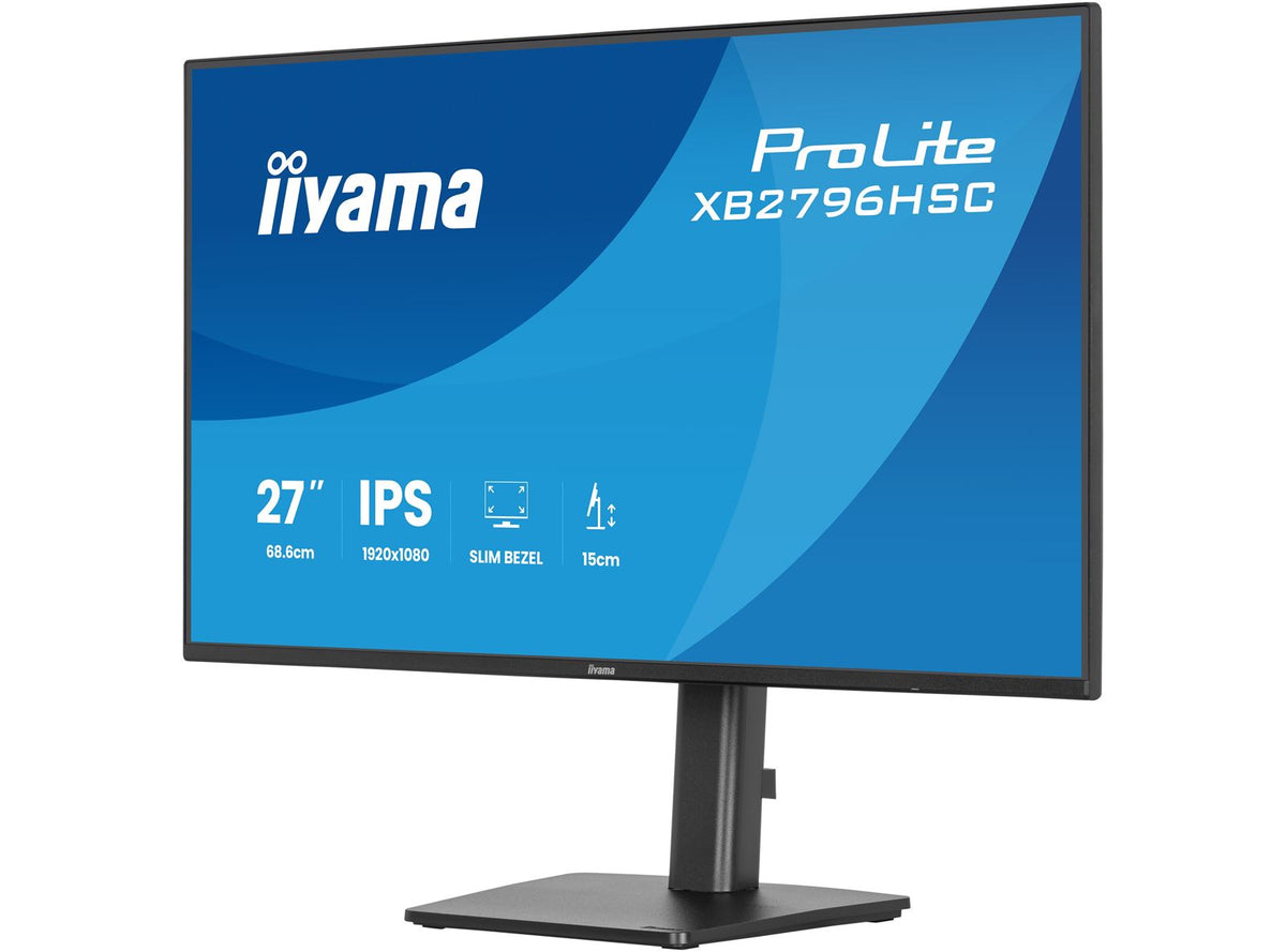 iiyama ProLite Monitor XB2796HSC-B1 27', Black, Height Adjustable, IPS Panel, USB-C connection, 144hz, Blue Light Reducer, Flicker Free
