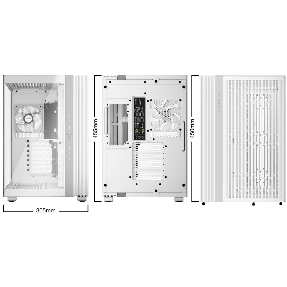 be quiet! Light Base 600 LX White Mid Tower Case BGW68