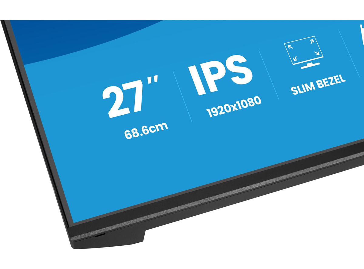 iiyama ProLite monitor XB2793HSU-B1 Height Adjustable, 27' IPS, 120Hz, Black, 4-side slim bezel and C energy class, HDMI, Display Port, USB Hub