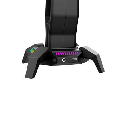 Marvo Scorpion HZ-10 Kobe 30 USB RGB Gaming Headset Stand and Hub (Black) - prodiskit.com