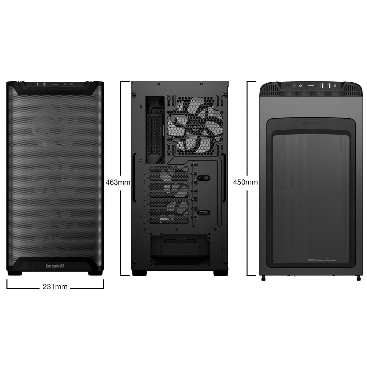 be quiet! Pure Base 501 LX Black Mid-Tower Case BGW78