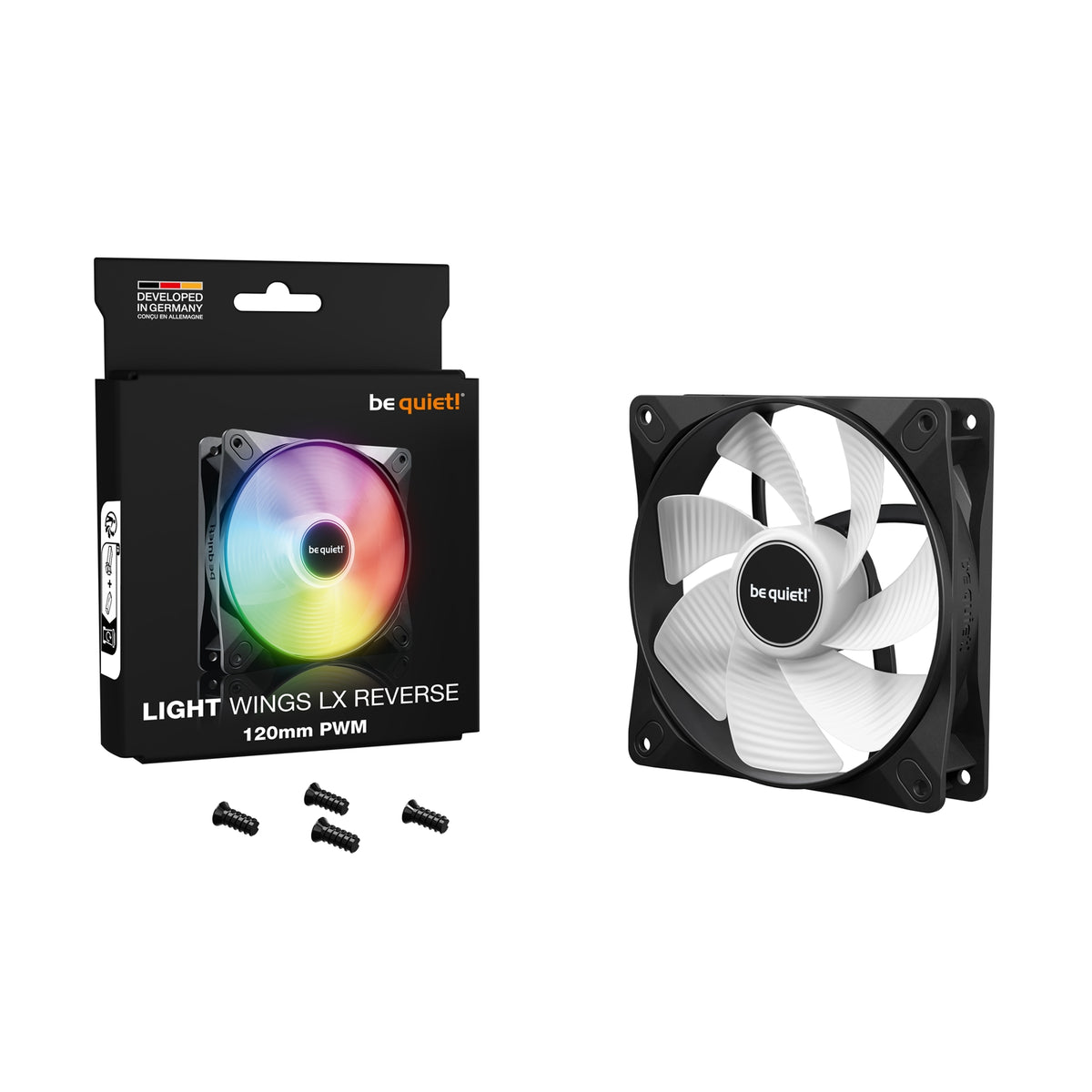 be quiet! Light Wings LX 120mm PWM Reverse Black ARGB Fan – view 5