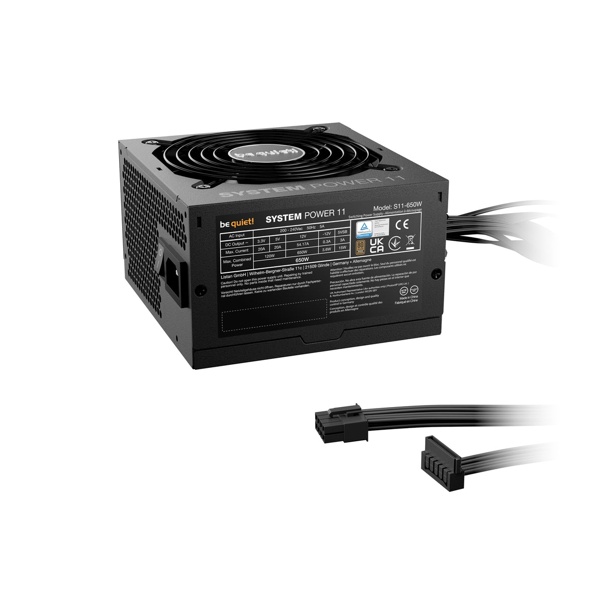 be quiet! System Power 11 650W ATX 3.1 PCIe 5.1 PSU – view 2
