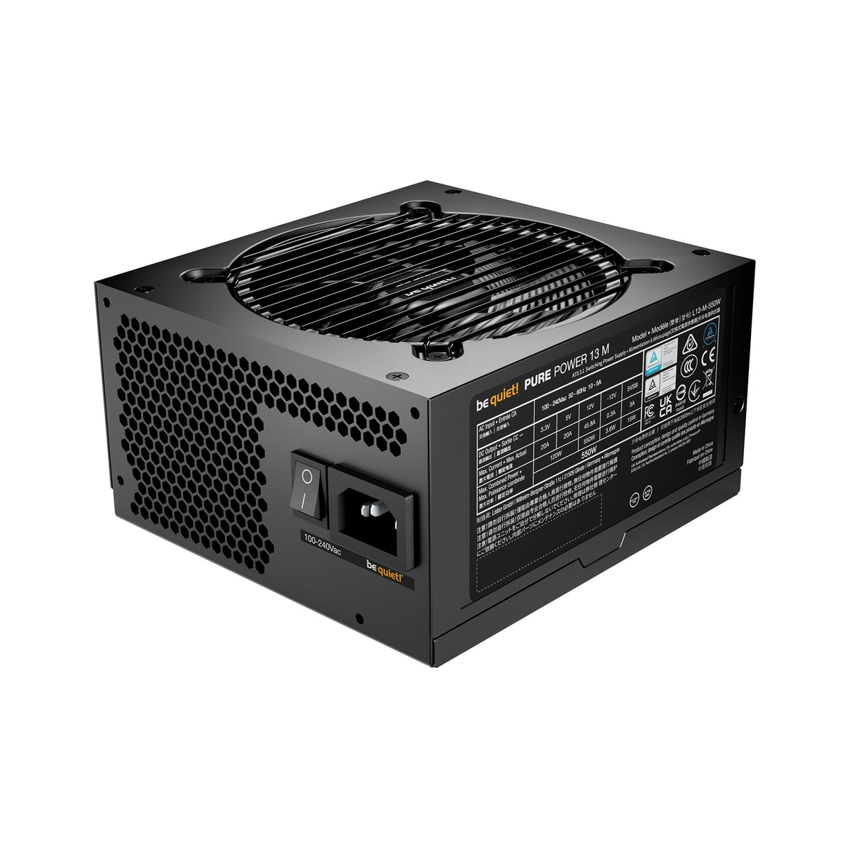 be quiet! Pure Power 13 M 550W ATX 3.1 PSU 80+ Gold – view 3