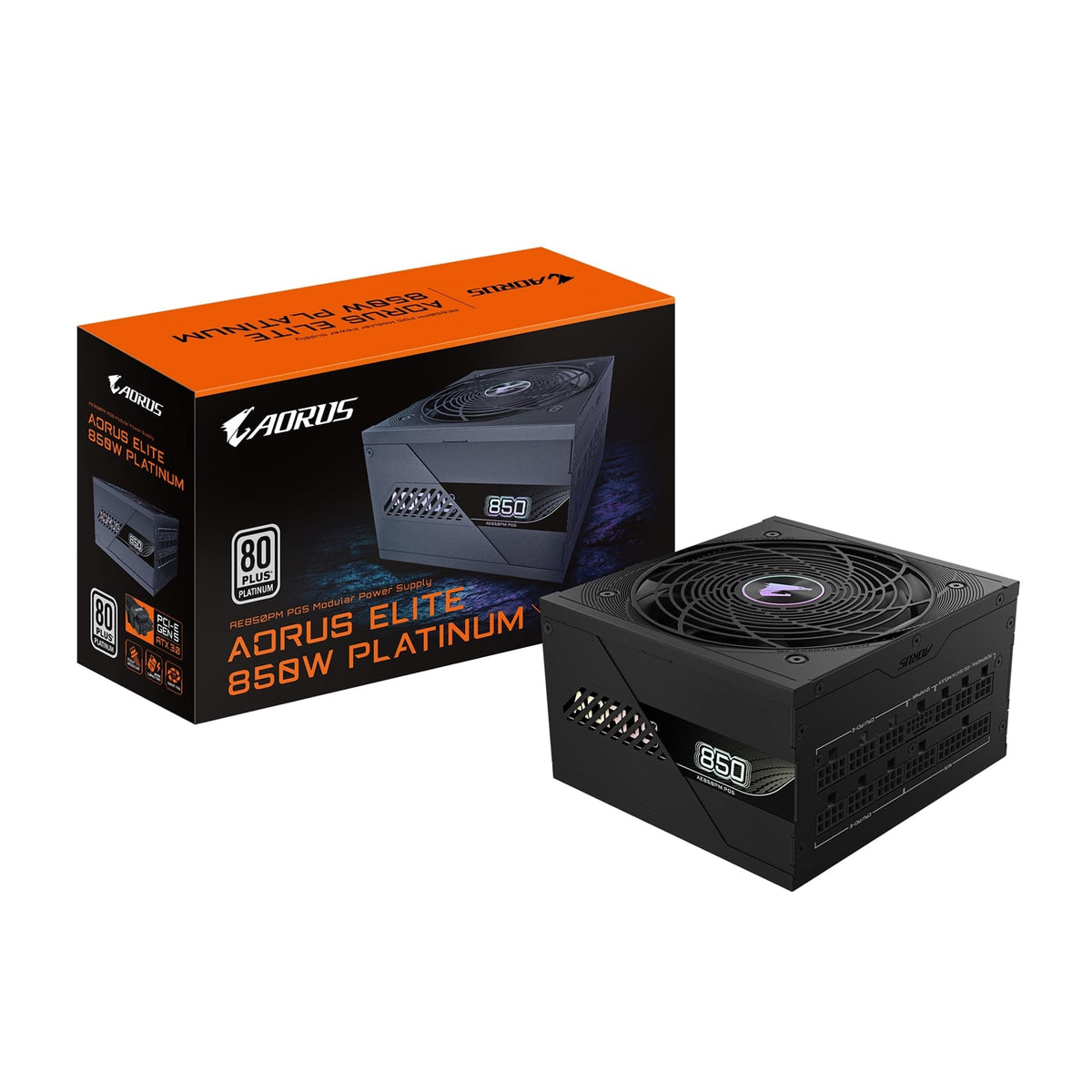 Gigabyte AORUS ELITE 850W 80+ Platinum PSU - ATX 3.1, PCIe 5.1 — view 8