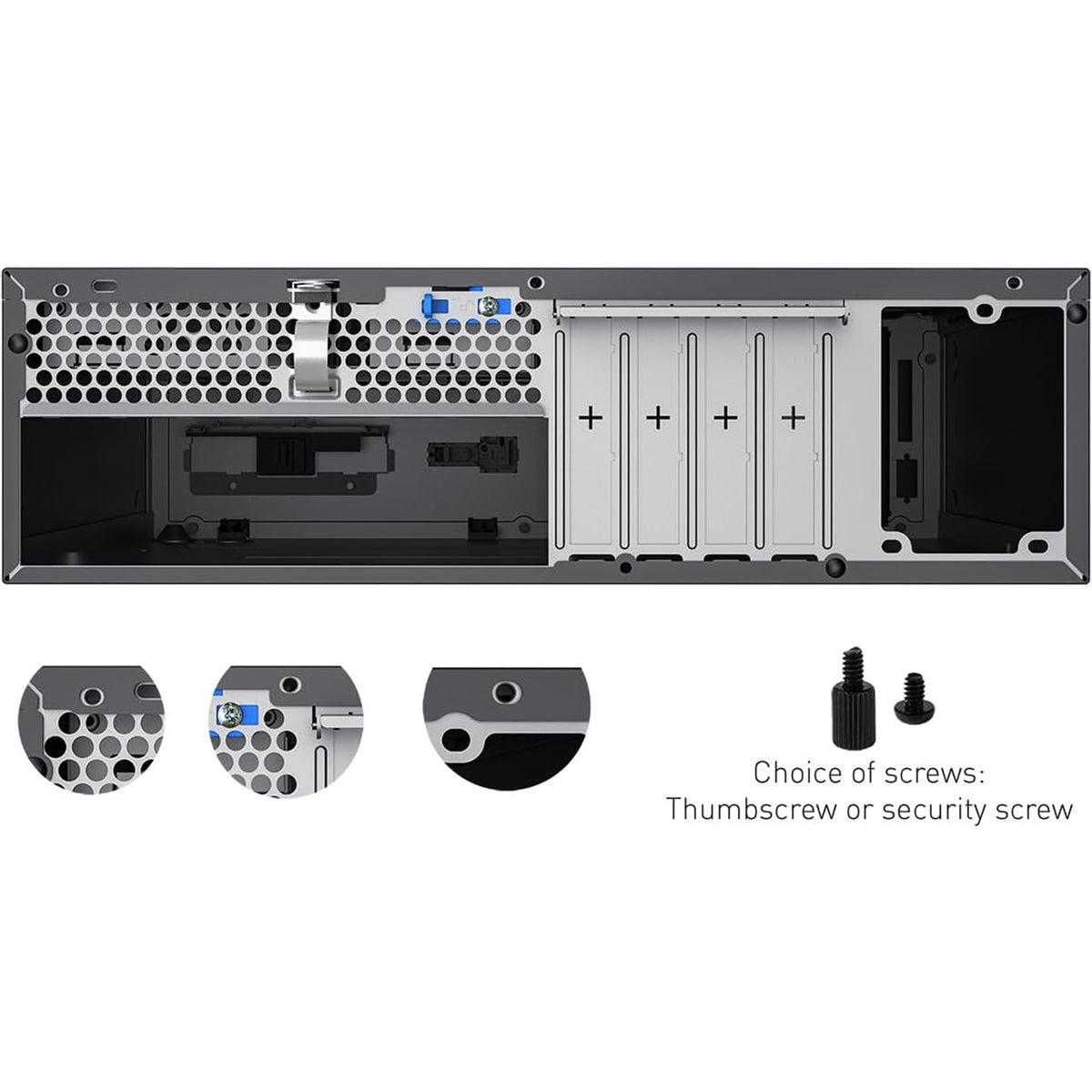 CiT S8i-AC SFF Micro-ATX PC Case 8.3L - Black, TFX